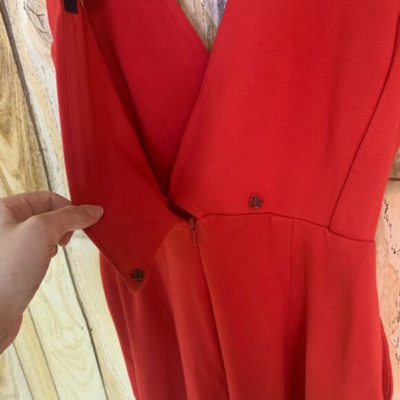 French Connection Marie V-Neck Jumpsuit in Red Size 4 Women's Valentines Day - Picture 8 of 12